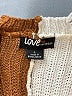 Love 100% Acrylic Color Block Brown Pullover Sweater Size L - photo 7