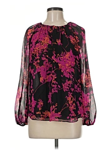 Diane von Furstenberg Long Sleeve Silk Top (view 1)