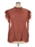 City Chic 100% Polyester Brown Short Sleeve Blouse Size 18 Plus (M) - photo 1