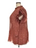 City Chic 100% Polyester Brown Short Sleeve Blouse Size 18 Plus (M) - photo 5