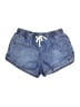 No Boundaries 100% Recycled Polyester Blue Denim Shorts Size S - photo 1