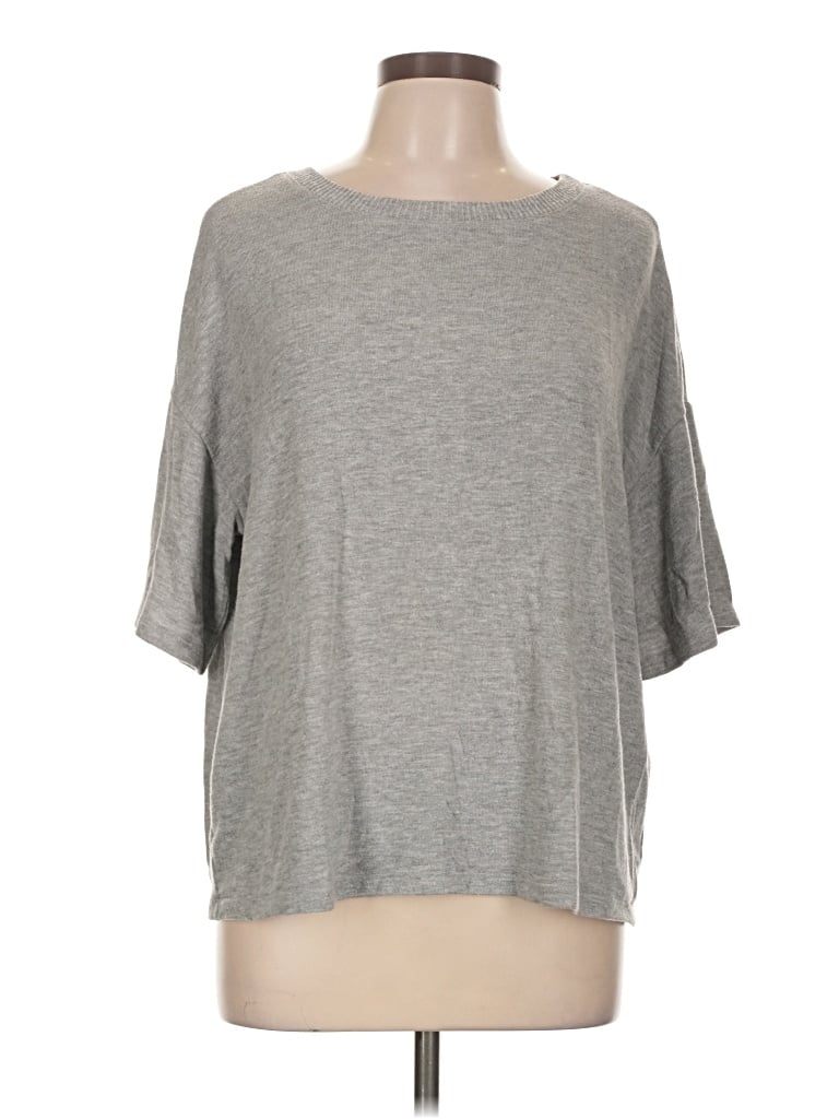 Pre-owned Michael Stars Cardigan Sweater In Gray