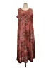Nina Leonard Paisley Brown Casual Dress Size 2X (petite) - photo 1