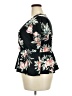 Rainbow Black Short Sleeve Blouse Size 18 (estimated) - photo 5