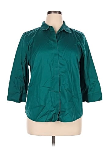 Chico's 3/4 Sleeve Button-Down Shirt (view 1)