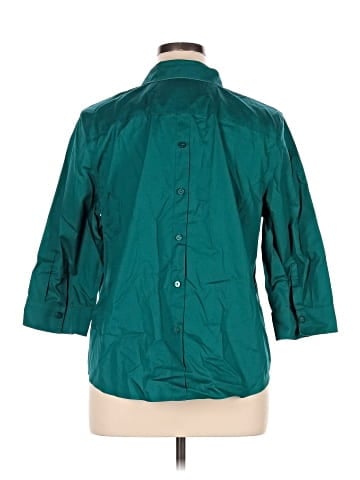 Chico's 3/4 Sleeve Button-Down Shirt (view 2)