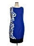Kim Rogers Graphic Blue Cocktail Dress Size 18 - photo 1