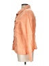 J.Jill 100% Linen Color Block Fair Isle Orange Jacket Size L - photo 5