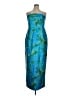 Theia 100% Polyester Blue Teal Cocktail Dress Size 16 - photo 1