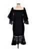 Nicholas 100% Polyester Solid Black Cocktail Dress Size 4 - photo 1