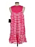Boston Proper 100% Viscose Checkered-gingham Pink Cocktail Dress Size L - photo 2