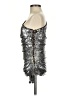 Maje 100% Polyester Metallic Silver Long Sleeve Blouse Size Sm (1) - photo 5
