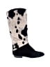 Stuart Weitzman Animal Print Black Boots Size 6 - photo 1