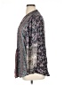 Soft Surroundings 100% Silk Paisley Gray Long Sleeve Silk Top Size XL - photo 5