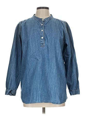 Gap 3/4 Sleeve Button-Down Shirt (view 1)