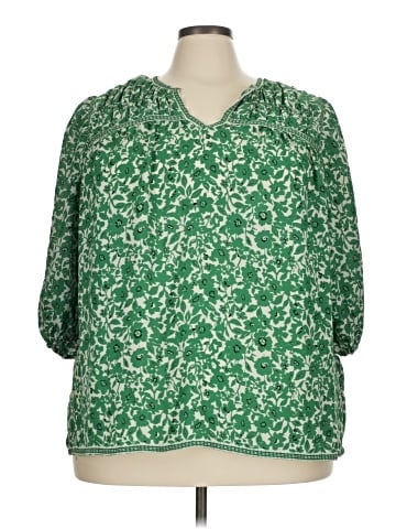Max Studio 3/4 Sleeve Blouse (view 1)