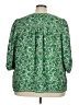 Max Studio 100% Polyester Green 3/4 Sleeve Blouse Size 3X - photo 2