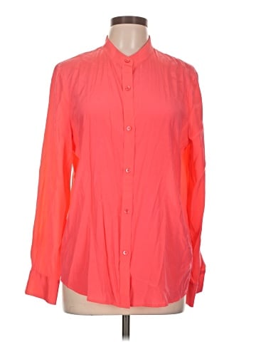 Donna Karan New York Long Sleeve Silk Top (view 1)