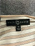 Fred David Stripes Tan Long Sleeve Blouse Size M - photo 7
