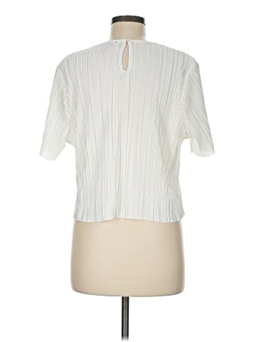 Aqua Short Sleeve Blouse (view 2)