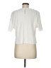 Aqua 100% Polyester Ivory Short Sleeve Blouse Size M - photo 2