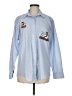 Las Olas Print Blue Long Sleeve Blouse Size M - photo 1