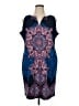 Taylor Paisley Blue Casual Dress Size 16 - photo 1