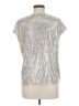 CeCe Silver Short Sleeve Blouse Size M - photo 2