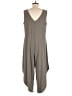 Tiana B. Solid Gray Jumpsuit Size L - photo 2