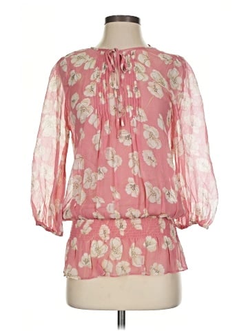 Sundance 3/4 Sleeve Silk Top (view 1)