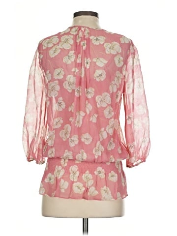 Sundance 3/4 Sleeve Silk Top (view 2)