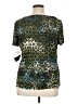 Notations 100% Polyester Animal Print Green Short Sleeve Top Size XL - photo 2