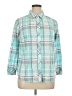 Talbots 100% Cotton Plaid Teal Long Sleeve Button-Down Shirt Size 1X - photo 1