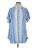 O'Neill 100% Viscose Stripes Blue Short Sleeve Blouse Size S - photo 1
