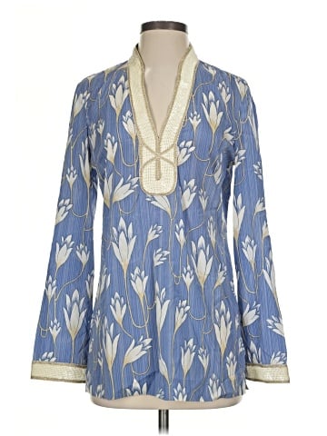 Tory Burch Long Sleeve Silk Top (view 1)