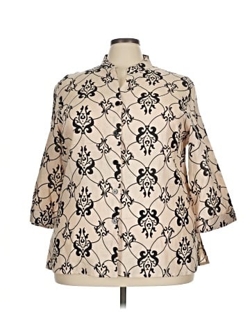 Saint Tropez West 3/4 Sleeve Button-Down Shirt (view 1)