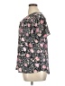 Ann Taylor LOFT 100% Rayon Floral Black Short Sleeve Blouse Size XL - photo 5