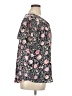 Ann Taylor LOFT 100% Rayon Floral Black Short Sleeve Blouse Size XL - photo 4