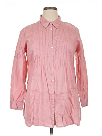 Soft Surroundings 3/4 Sleeve Button-Down Shirt (view 1)