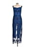 Kay Unger Graphic Blue Jumpsuit Size 10 - photo 2