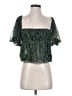 Free People 100% Polyester Green Short Sleeve Blouse Size S - photo 1