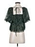 Free People 100% Polyester Green Short Sleeve Blouse Size S - photo 2