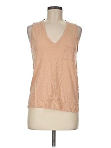 Madewell Whisper Cotton V-Neck Pocket Tank (view 1)