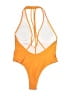 Zaful Solid Orange One Piece Swimsuit Size 8 - photo 2