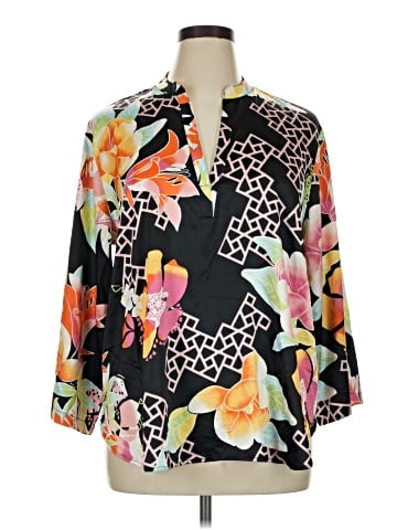 Natori 3/4 Sleeve Blouse (view 1)