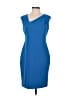DKNY Solid Blue Cocktail Dress Size 6 - photo 1