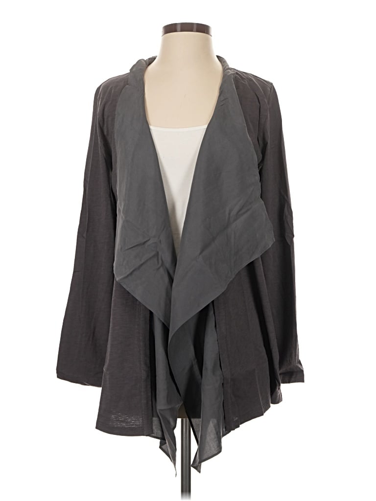Pre-owned Garnet Hill Cardigan Sweater In Gray