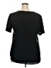 Ann Taylor 100% Polyester Black Short Sleeve Henley Size XXL - photo 2