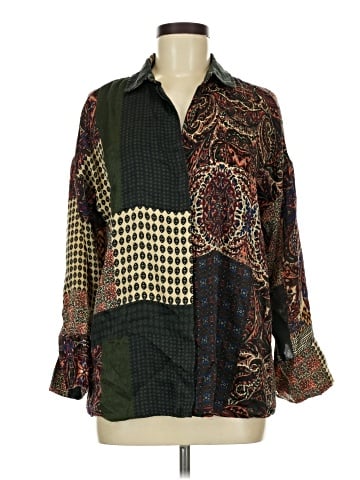 Zara Basic Long Sleeve Blouse (view 1)