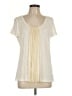 Talbots 100% Cotton Ivory Short Sleeve Top Size L - photo 1
